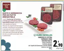 Conad HAMBURGER DI SCOTTONA SAPORI&IDEE CONAD offerta