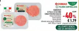 Conad Hamburger di Pollo, di Tacchino Conad Percorso Qualità offerta