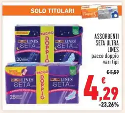 Conad Assorbenti Seta Ultra Lines offerta