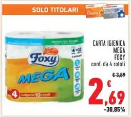 Conad CARTA IGIENICA MEGA FOXY offerta