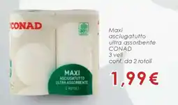 Conad Maxi asciugatutto ultra assorbente CONAD offerta