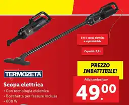 Lidl TERMOZETA Scopa elettrica offerta