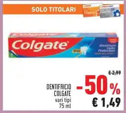 Conad DENTIFRICIO COLGATE offerta