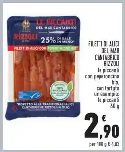 Conad Filetti di Alici del Mar Cantabrico Rizzoli offerta