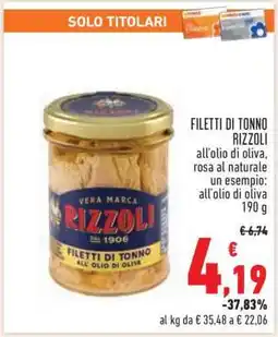 Conad Filetti di Tonno Rizzoli offerta