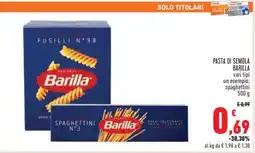 Conad PASTA DI SEMOLA BARILLA offerta