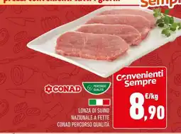 Conad Lonza di suino nazionale a fette offerta