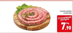 Conad Salsiccia Luganega di Puro Suino offerta