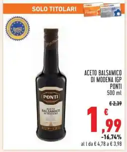 Conad Aceto Balsamico di Modena IGP Ponti offerta