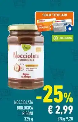 Conad Nocciolata Biologica Rigoni offerta