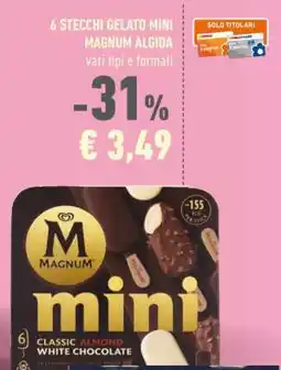 Conad 6 STECCHI GELATO MINI MAGNUM ALGIDA offerta