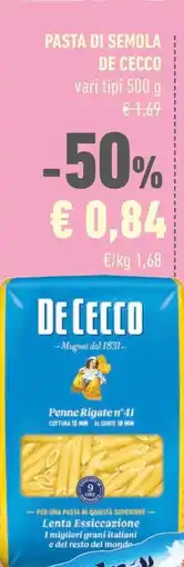 Conad Pasta di Semola De Cecco offerta