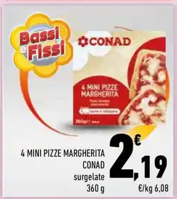 Conad 4 MINI PIZZE MARGHERITA offerta