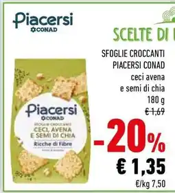 Conad SFOGLIE CROCCANTI PIACERSI CONAD offerta