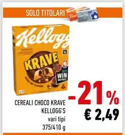 Conad Cereali Choco Krave Kellogg's offerta