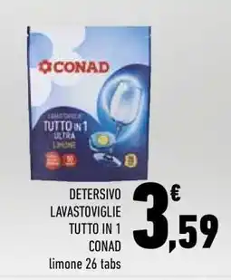 Conad DETERSIVO LAVASTOVIGLIE TUTTO IN 1 CONAD offerta