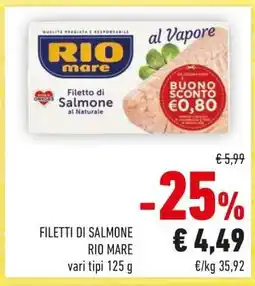 Conad Filetti di salmone RIO MARE offerta
