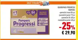 Conad QUADRIPACK PROGRESSI PAMPERS offerta