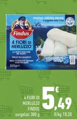 Conad 4 FIORI DI MERLUZZO FINDUS offerta
