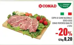 Conad Coppa di Suino Nazionale Senza Osso Conad Percorso Qualità a fette offerta