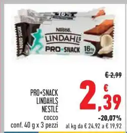 Conad PRO+SNACK LINDAHLS NESTLÉ offerta