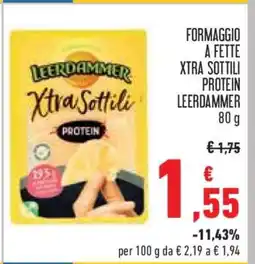 Conad FORMAGGIO A FETTE XTRA SOTTILI PROTEIN LEERDAMMER 80 g offerta