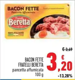 Conad BACON FETTE FRATELLI BERETTA offerta