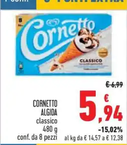 Conad Cornetto Algida Classico offerta