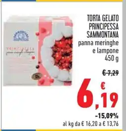 Conad TORTA GELATO PRINCIPESSA SAMMONTANA offerta