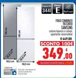 Conad FRIGO COMBINATO RB33B610 SAMSUNG offerta