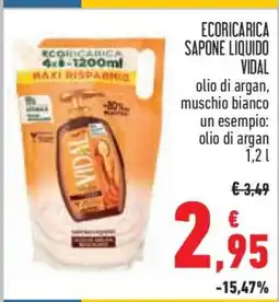 Conad ECORICARICA SAPONE LIQUIDO VIDAL offerta
