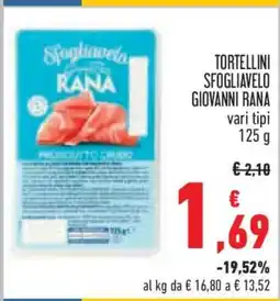Conad TORTELLINI SFOGLIAVELO GIOVANNI RANA offerta