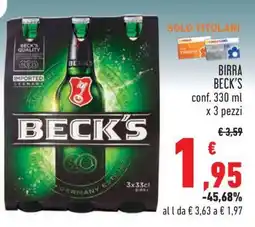 Conad Birra Beck's offerta