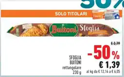 Conad SFOGLIA BUITONI rettangolare offerta