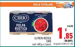 Conad LA POLPA RUSTICA CIRIO offerta