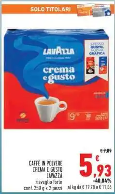 Conad CAFFÈ IN POLVERE CREMA E GUSTO LAVAZZA offerta