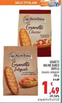 Conad Granetti Mulino Bianco Barilla offerta