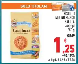 Conad Biscotti Mulino Bianco Barilla offerta