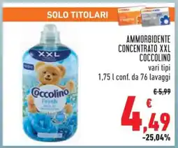 Conad Ammorbidente Concentrato XXL Coccolino offerta