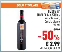 Conad UMBRIA IGT TERRE DE LA CVSTODIA offerta