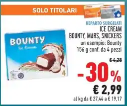 Conad ICE CREAM BOUNTY, MARS, SNICKERS offerta