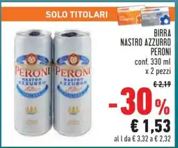 Conad Birra Nastro Azzurro Peroni offerta