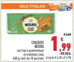 Conad CRACKERS MISURA offerta