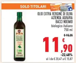 Conad OLIO EXTRA VERGINE DI OLIVA AZIENDA AGRARIA BACCI NOEMIO offerta