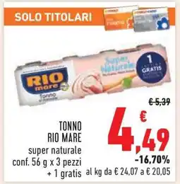 Conad TONNO RIO MARE offerta