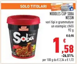 Conad NOODLES CUP SOBA NISSIN offerta