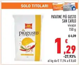 Conad Patatine Più Gusto San Carlo offerta