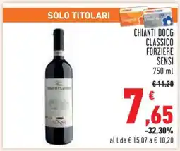Conad Chianti DOCG Classico Forziere Sensi offerta
