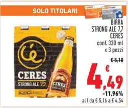Conad BIRRA STRONG ALE 7,7 CERES offerta