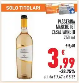 Conad Passerina Marche IGT Casalfarneto offerta
